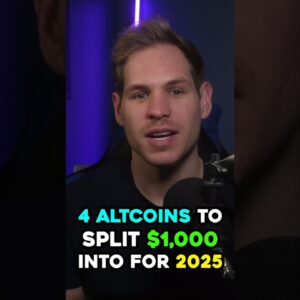 4 Altcoins to Split $1,000 into for 2025! #shorts